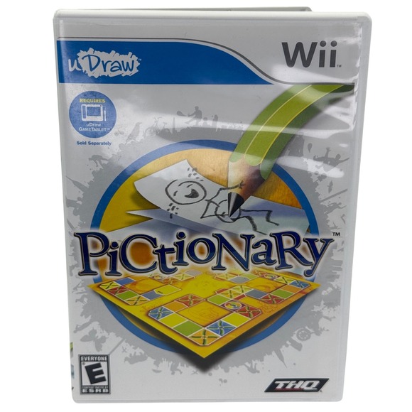THQ Other - Pictionary Nintendo‎ Wii uDraw Game Tablet Required THQ 2010 Complete CIB